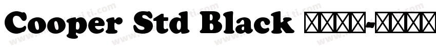 Cooper Std Black 字体下载字体转换